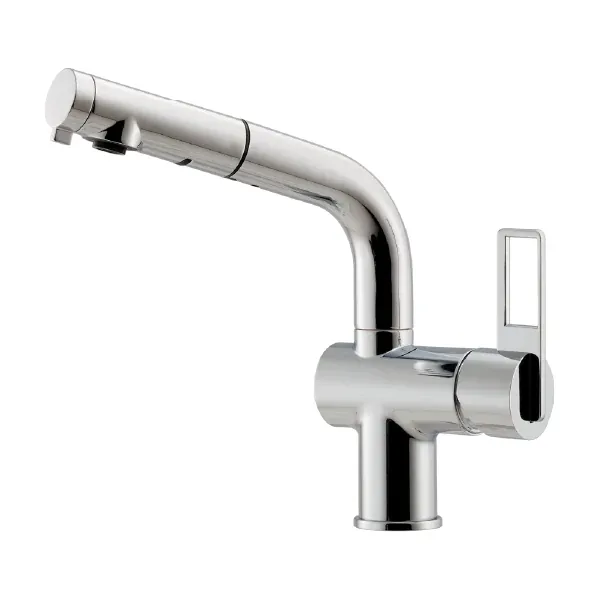 Vòi rửa bát dây rút nóng lạnh Kurashi IT-050VRB-CH