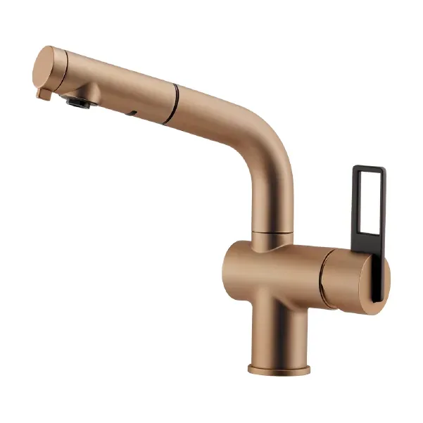 Vòi rửa bát dây rút nóng lạnh Kurashi IT-050VRB-GB