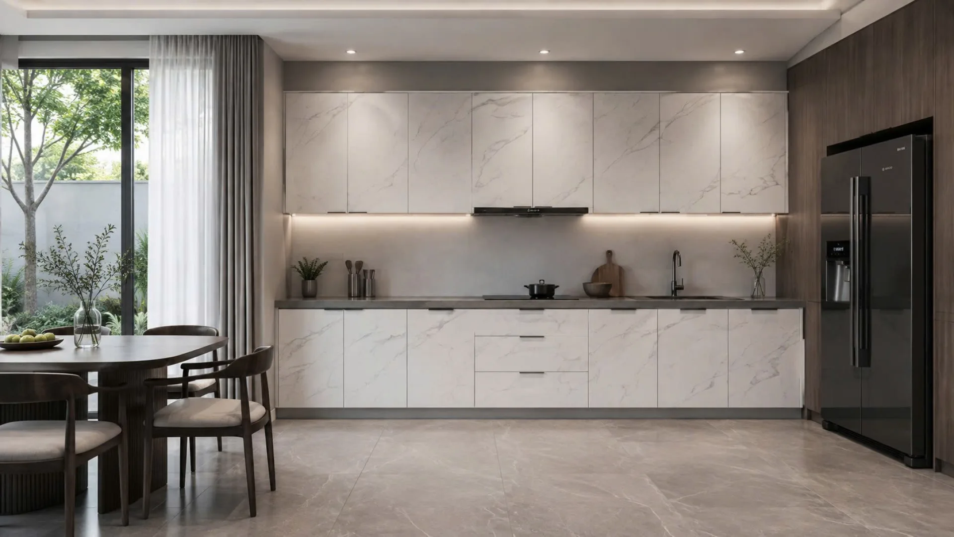 Hệ tủ bếp cao cấp trong căn hộ chung cư